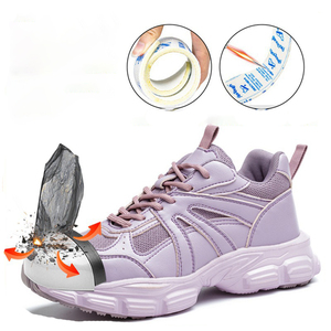 China Manufacturer <strong>Ladies</strong> Summer Work Sneakers Air Cushion <strong>Trainers</strong> Anti Smashing Sports Work Shoes for Women - Product Image 2