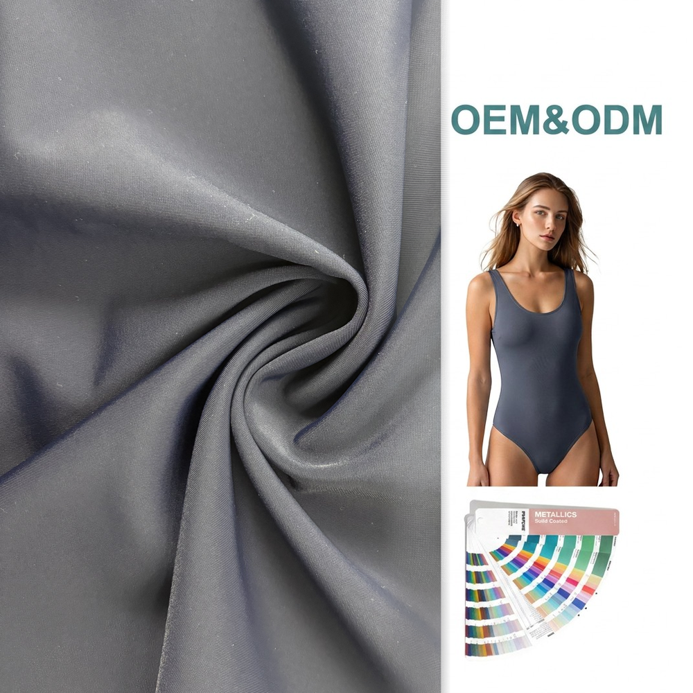 Matte Ice Feel High Stretch 220GSM 58 Inch 82% Nylon 18% Spandex Tricot Fabric For Swimwear Sport