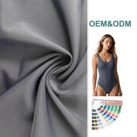 Tela Tricot Elástica con Acabado Mate, 220GSM, 58 Pulgadas, 82% Nailon, 18% Elastano, para Trajes de Baño y Deportes