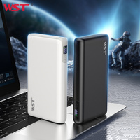 WST PD Charge Rapide Haute Capacité 30000mah Power Bank Portable Powerbank avec Led Affichage Numérique Power Bank pour Ordinateur Portable