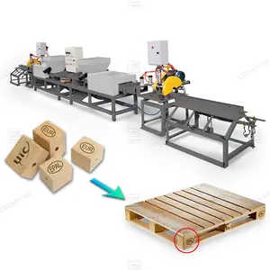 Large Capacity Compressed Pallet Feet Block Making Machine 4 Heads Sawdust Block Making Machine