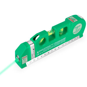 Niveau laser vert à auto-ligne croisée avec ruban à mesurer Niveau laser extérieur multifonction à nivellement automatique - Product Image 1