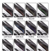 Volante de Cuero con Base Plana de Fibra de Carbono para Toyota Camry, Avalon, Corolla, Prius, Yaris, CHR, RAV4, Highlander, Accesorios para Auto