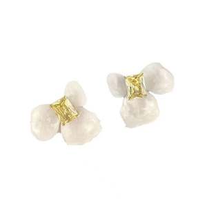 Nouvelles boucles d'oreilles à clous géométriques carrées en alliage de zinc tendance classique, bijoux de mode, plaquées argent, élégantes pour femmes, été, plage - Product Image 4