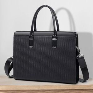 Genuine <b>Leather</b> Large Capacity Business <b>Briefcase</b> Business Trip Computer Tote Bag Cowhide Casual Men's Handbag - Product Image 3