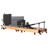 Reformer de Pilates de Roble de Calidad Profesional, Plegable, para Entrenamiento de Fuerza, Gimnasio, Fitness, Venta al por Mayor, OEM
