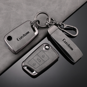 Pour Volkswagen Sagitar, Lavida, Bora, Jetta, Golf et <span class=keywords><strong>Tiguan</strong></span> L, étuis de clés de voiture en cuir et TPU souple, couverture intégrale, vente en gros d'usine - Product Image 1
