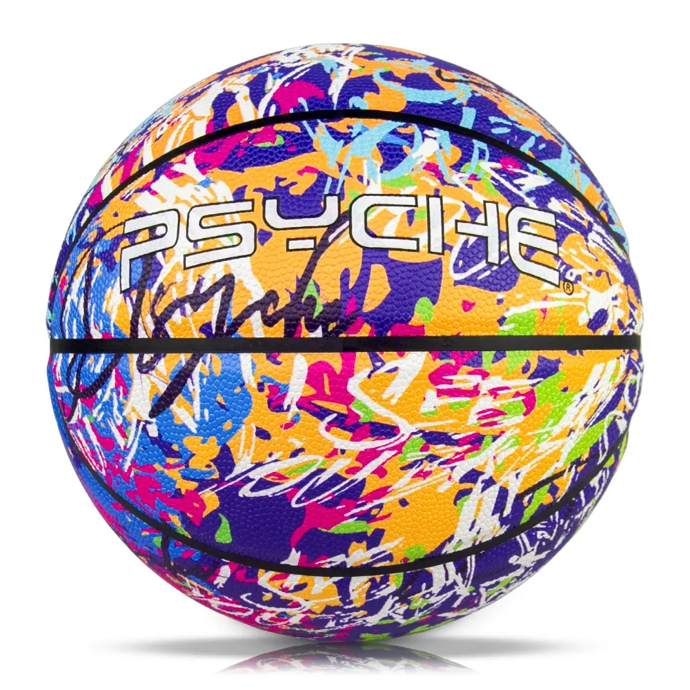 PSYCHE Factory собственный дизайн Граффити Печать PU Крытый Открытый Официальный Размер 29,5 Баскетбол