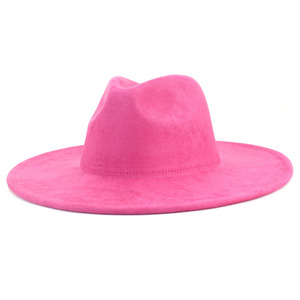 Sombreros Fedora de Gamuza para Mujer, Sombreros de Playa de Ala Ancha, Sombrero Panamá de Fieltro, Sombrero Vaquero Moldeable para <span class=keywords><strong>Vaqueras</strong></span> - Product Image 4