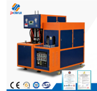 Máquina Sopladora de Botellas PET Semiautomática Xinjie de 3L, 2 Cavidades, Directo de Fábrica, OEM ODM, PLC Mitsubishi