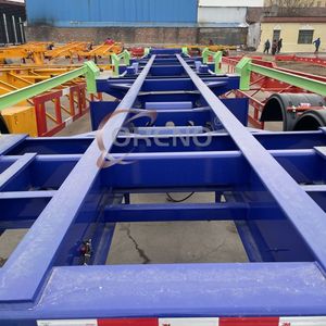 Châssis de semi-<span class=keywords><strong>remorque</strong></span> squelettique pour transport de conteneurs de 20 pieds, 40 pieds et 45 pieds, à 2 <span class=keywords><strong>essieux</strong></span>, fabriqué en usine - Product Image 3