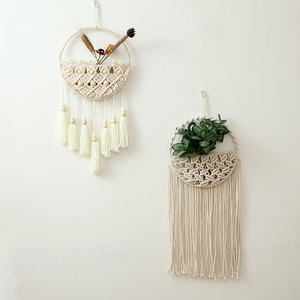 <span class=keywords><strong>Tapiz</strong></span> de Pared Bohemio de Macramé, Algodón Ecológico, Tejido, Decoración de Dormitorio, Fondo de Pared para el Hogar - Product Image 3