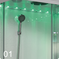 Cabine de douche intelligente plaquée titane sans plomb pour hôtel, villa et salle de bain