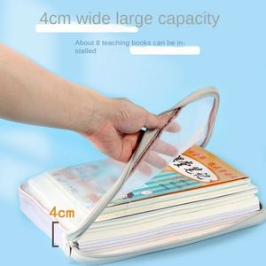 Hot Sale L-shaped Large Capacity Subject <b>Bag</b> Classified Storage Mesh Zipper Pouch Student Exam Tutoring Homework <b>Document</b> <b>Bag</b> - Product Image 4