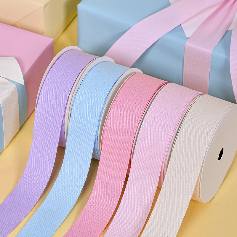 Ribest Custom Cotton Ribbon Printed Logo Personalized for Cloth Hats 100 Yards 6-38MM Wholesale