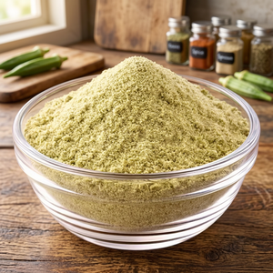 Copos de Okra Liofilizados Premium a Granel, 100% Okra Real, Sabor Vegetal Suave, Ingredientes de Grado Alimenticio Ligeramente Crujientes para Cocinar - Product Image 3