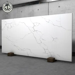 Calacata bancada de quartzo artificial, bancada de quartzo artificial série branco