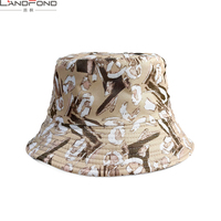 Chapeau Bob Unisexe Décontracté Landfond avec Protection Solaire et Imprimé Tendance pour le Sport et la Pêche en Extérieur