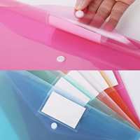 Bolsa de Documentos Personalizada al por Mayor, Transparente, Impermeable, de PP, para Estudiantes, Porta Archivos A4, Material de Oficina