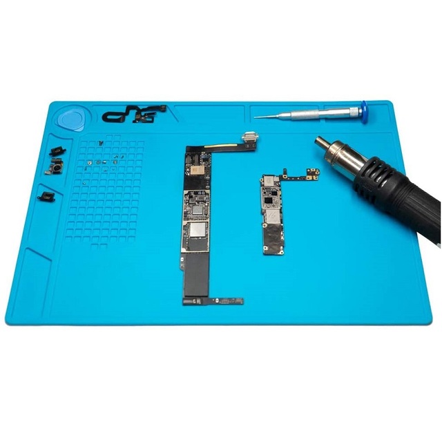 Soldering Mat Insulation Silicone Magnetic Repair Work Mat Heat-Resistant Soldering Station Mat Silicone Workbench