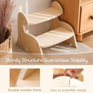 <span class=keywords><strong>Ikea</strong></span> marchepied pour enfants, couleur bois naturel, marchepied de toilette à 2 niveaux, marchepied multifonctionnel pour salle de bain, pour enfants de plus de 4 ans - Product Image 5