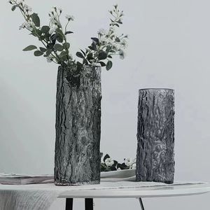 Vase en verre transparent de qualité supérieure, nouveau design minimaliste moderne en forme de roche, vase pour roses et tulipes <span class=keywords><strong>Glacier</strong></span> - Product Image 1