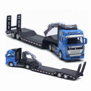1/48 büyük Diecast alaşım kamyon araba modeli oyuncak simülasyon geri çekin taşıma aracı Model çocuk oyuncak hediye