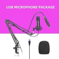 Microphone professionnel à condensateur USB, pour Radio, radiodiffusion, chant, avec support de bras, enregistrement sonore, usine