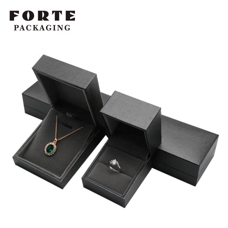 FORTE boîte en carton bijoux Chine boîte cadeau tiroir boîte à bijoux noire adaptée aux besoins du client
