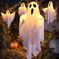 Nouveauté 2026 : Lumières LED d'Halloween à piles pour décoration extérieure effrayante, idéales pour fêtes, jardins et bars