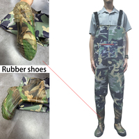 OEM Waders de Pêche Respirants et Imperméables en PVC Camouflage, Salopette de Pêche pour la Pêche à la Mouche, la Chasse et la Chasse au Canard
