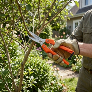 Cisaille manuelle de <span class=keywords><strong>taille</strong></span>-haie pour verger, <span class=keywords><strong>prix</strong></span> de gros, lame en acier au carbone de haute qualité, rouge et argent, vente chaude, pour usage en jardin, Apple 20cm - Product Image 3