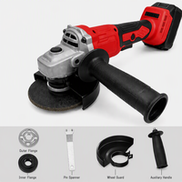 Meuleuse d'angle sans balais de 5 pouces, 20V, 1400W, 0-10000 tr/min, outil à batterie rechargeable pour la découpe, le meulage et le polissage