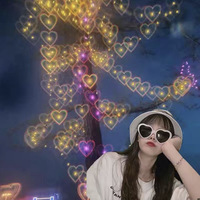 2026 Stock Spécial Cadeau Lunettes de Soleil Rouges Effet Cœur Changeant de Lumière Lunettes de Diffraction en Forme de Cœur Pas Chères
