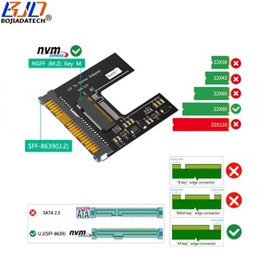 Kartu konverter adaptor NVME SSD, SFF-8639 antarmuka U2 ke NGFF M.2 Key-M B + M - Product Image 4