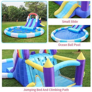 Cầu vồng khổng lồ trượt nước <span class=keywords><strong>Inflatable</strong></span> cho trẻ em PVC trong nhà và ngoài trời cho nhà trường khu dân cư trung tâm mua sắm sử dụng - Product Image 4