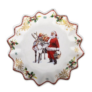 Décoration d'intérieur Assiettes en céramique de Noël personnalisées en porcelaine osseuse antique - Product Image 6