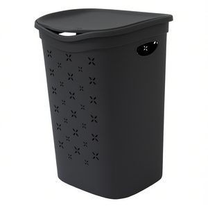 Laundry <b>Bin</b> 370x395x535mm Grey PP Plastic with Lid for Bathroom Clothing Organizer and Storage - Product Image 3