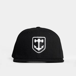 Gorras Snapback Estructuradas de Acrílico Negro Personalizadas, Gorras de 6 Paneles con Logotipo Bordado en 3D - Product Image 1