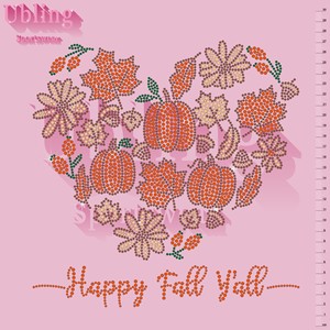 Nhà Máy Giá Bling Sắt Trên Rhinestone Thiết Kế Thanksgivingday Sửa Chữa Nóng Rhinestone Chuyển Cho Quần Áo - Product Image 1