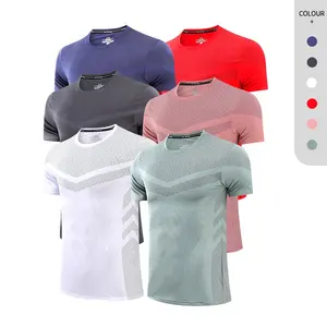 Sudadera de manga corta para hombre, ropa deportiva de secado rápido, con Logo personalizado