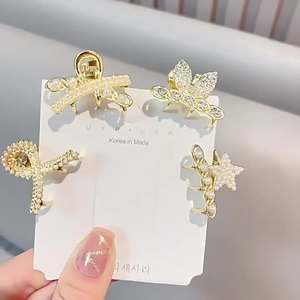 Gran venta al por mayor soporte personalizado horquilla flor conejo Mini Metal pequeña perla pinza para el pelo para niña Mujer Accesorios - Product Image 2