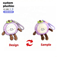 Porte-clés mini-poupée en peluche de la série Fruits Mignons : Orange, Pomme, Pastèque – Pendentif rembourré pour voiture, sac, breloque, jouet de poche mignon, cadeau