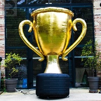 Trophée gonflable géant doré brillant personnalisé, modèle de coupe gonflable pour événements sportifs en plein air, récompenses et promotion marketing