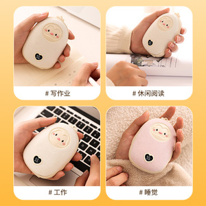 Chauffe-mains pingouin 2 en 1, chargeur portable rose mignon, chauffage NTC, batterie externe USB, cadeau d'hiver pour femmes - Product Image 4