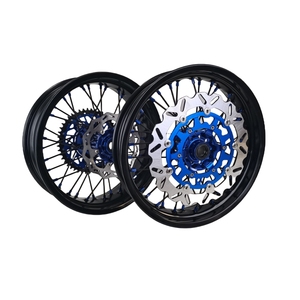 Juego de Ruedas <span class=keywords><strong>Supermotard</strong></span> de Aluminio CNC 17x3.5 17x5.0 para <span class=keywords><strong>KTM</strong></span> <span class=keywords><strong>EXC</strong></span> 250 300 2018, Llantas Motard con Buje de Color Personalizado - Product Image 6
