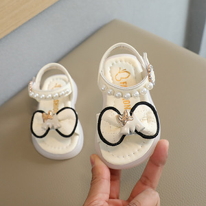 Sandales pour bébé fille de 0 à 3 ans, semelle souple, nœud, sandales princesse, pantoufles pour bébé fille - Product Image 5