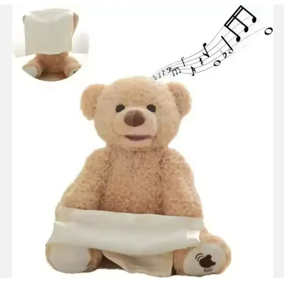 2024 MU Hot sale cute plush teddy bear learn to talk and play with children toy bear sound chip