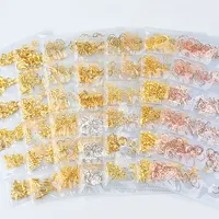 1 बैग सोने चांदी धातु कील गहने 3D चमकदार स्टारफिश स्टड कील कला सजावट मैनीक्योर मिश्र धातु आकर्षण कील आपूर्ति