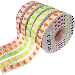Hot Sale CUSTOM Woven WEBBING Gift Ribbons Box Color Gift Christmas Ribbons Wrap Christmas Decor Packaging Straps For Bags